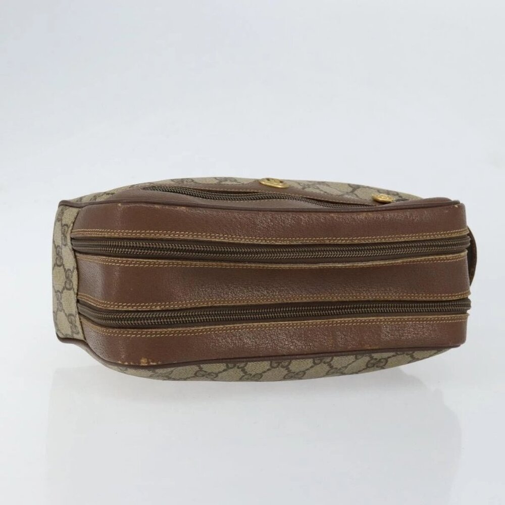 GUCCI GG Supreme Clutch Bag PVC Leather Beige Gold 014 58 6086 Auth bs31128 - Picture 5 of 16